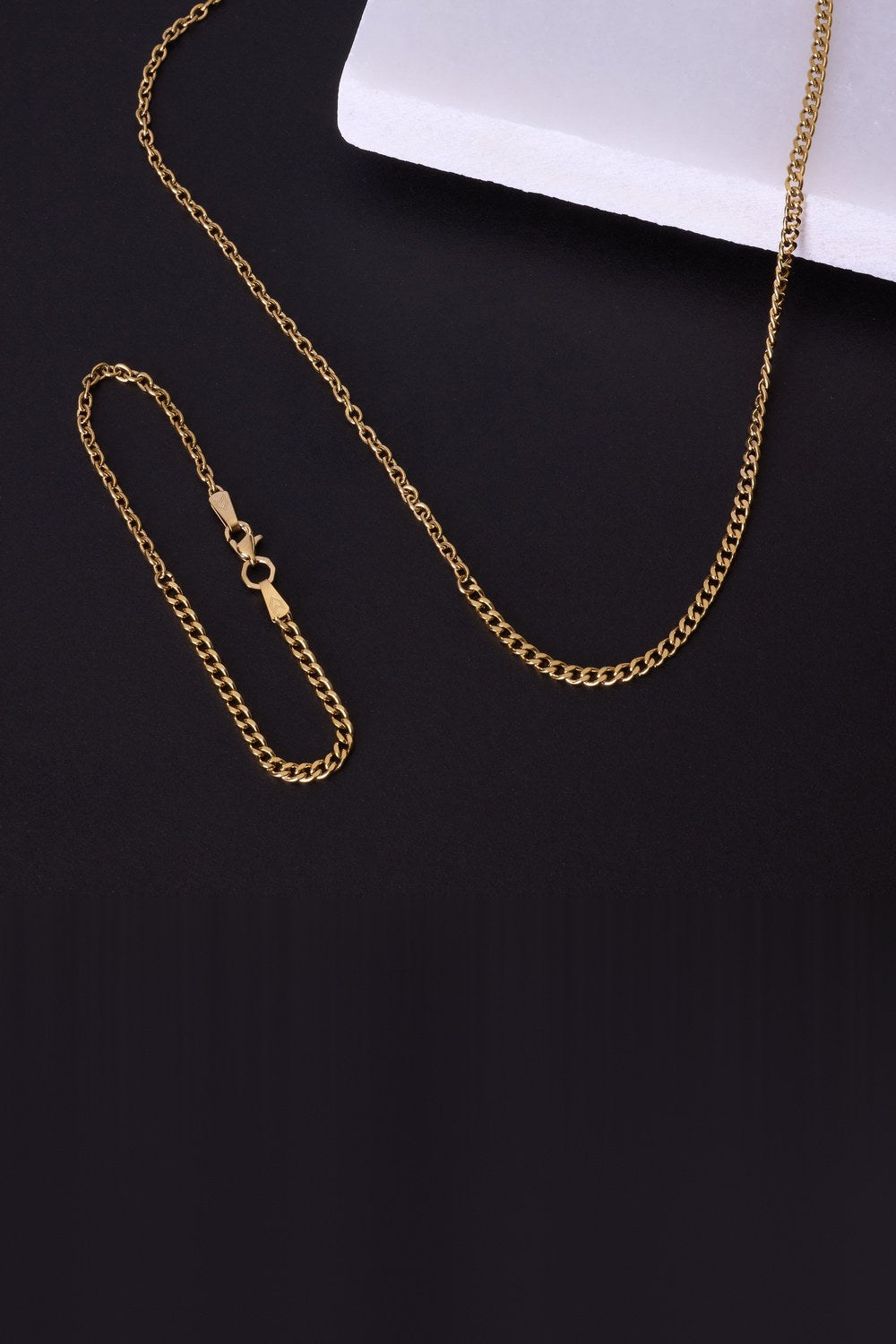 Kablo Ve Gurmet Zincir Bileklik, Gold - 3