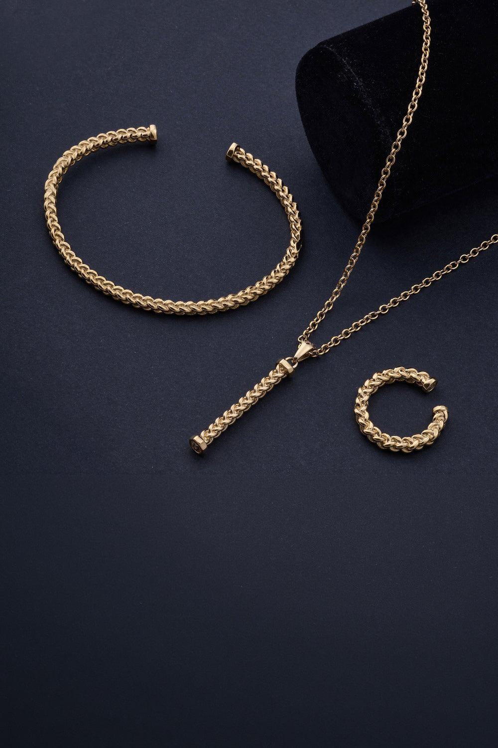 Hasır Örgü Bileklik, Gold - 3