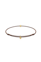 Ayarlanabilir İp Bileklik, Kahverengi - Gold - 1