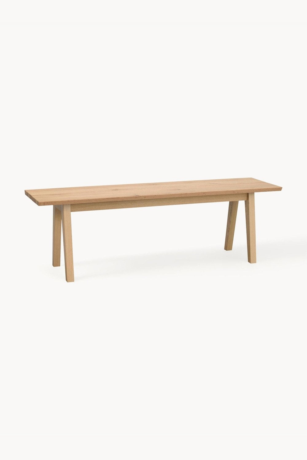 Melfort Masif Meşe Kaplama Oturma Bankı 144 Cm, Açık Ahşap - 0