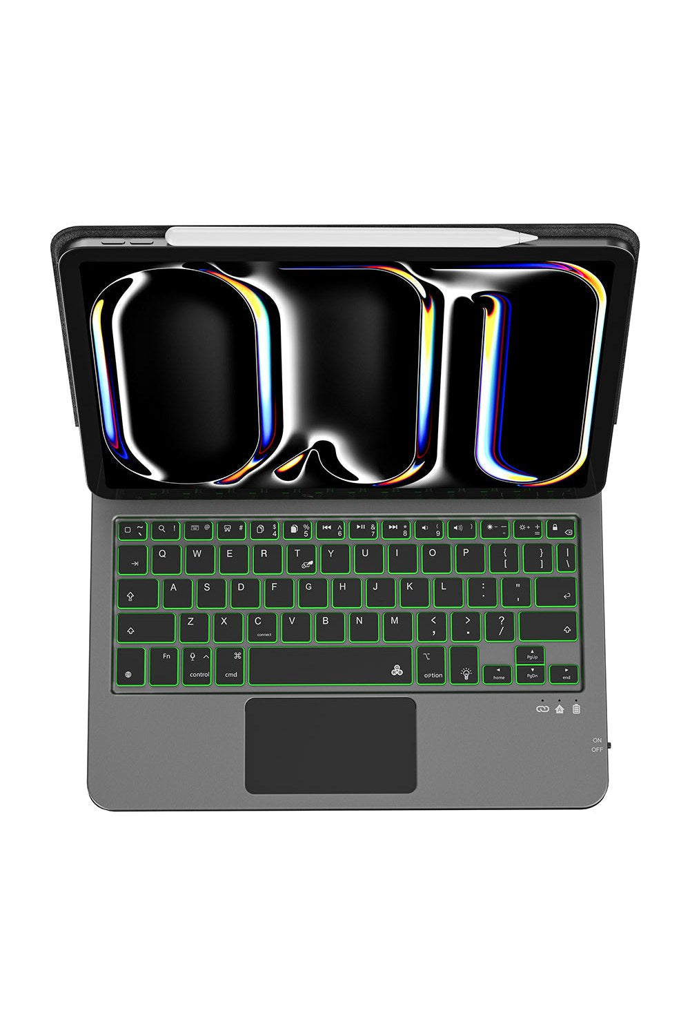 Ipad Pro Uyumlu Mk-003 Gizli Kalem Bölmeli Klavyeli Kılıf - 2