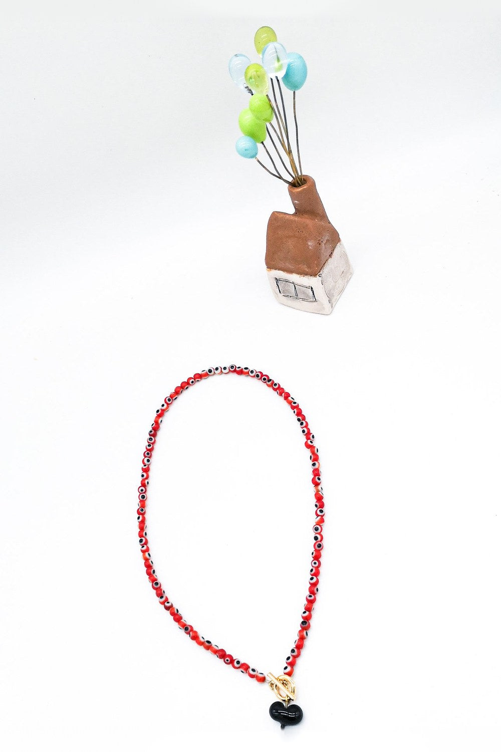 Murano Kalp Nazar Boncuğu Choker Kolye - 0