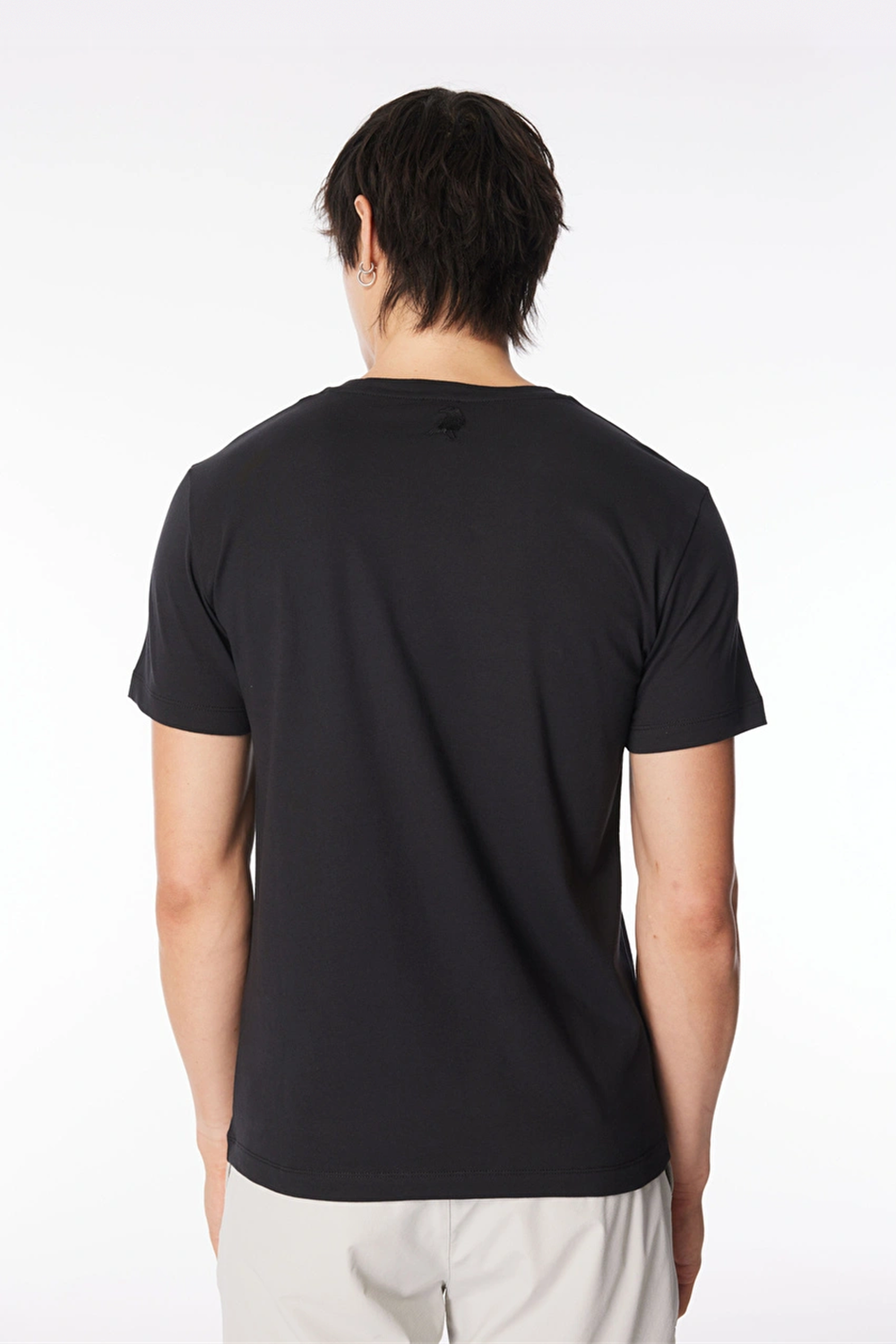 Bisiklet Yaka Önü Taşlı Yazılı %100 Pamuk Slim Fit Erkek T-Shirt - 4