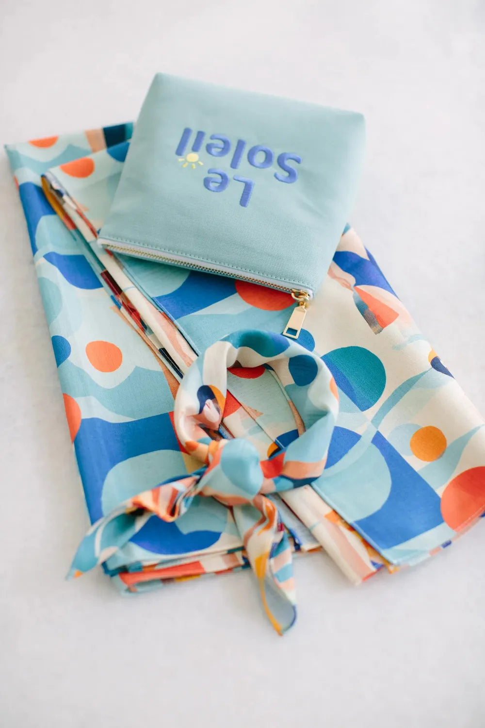 Sonia Bleu Keten Bandana & Pareo - 1