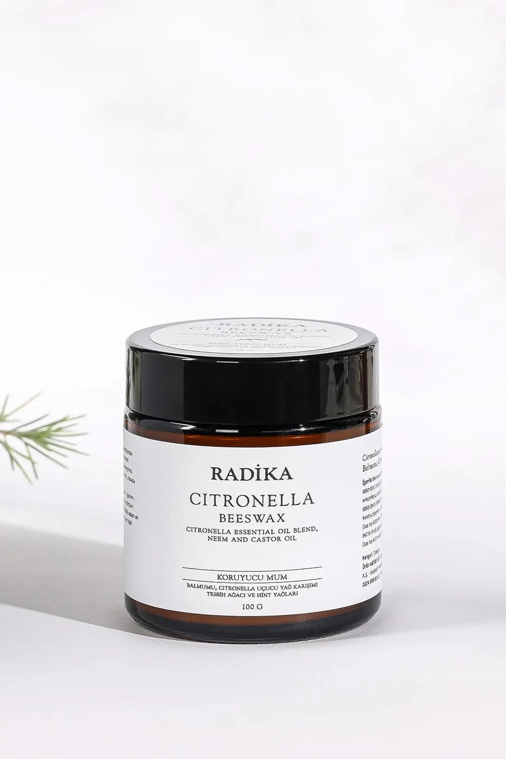 Citronella Candle | Doğal Balmumu Mum - 2