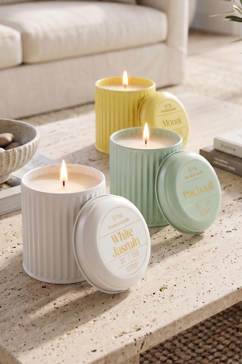 Calm Patchouli Kokulu Mum, Yeşil - 830 G - 1