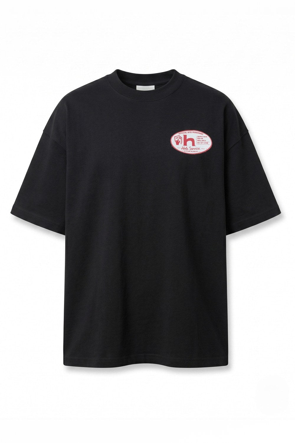 Hole Service Personnel Baskılı Oversize T-Shirt - 2