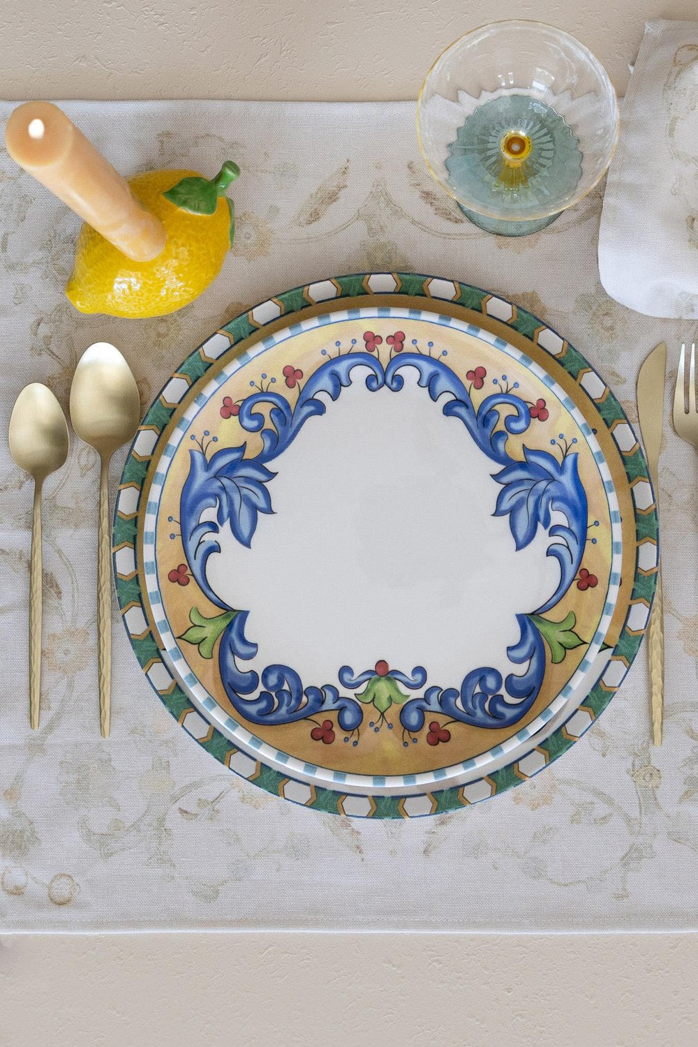 Limoncello Seramik Servis Tabağı Seti, 6'lı - 26 Cm - 0