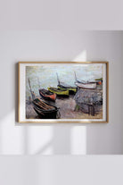Claude Monet - Étretat Sahilinde Tekneler - 2