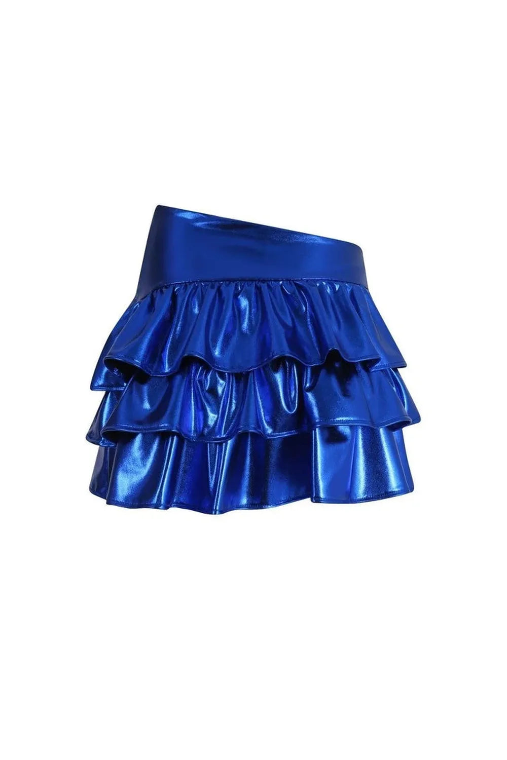 Dolce Parlak Katlı Mini Etek - 2