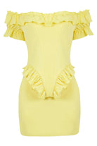 Duchess Fırfırlı Mini Elbise - 0