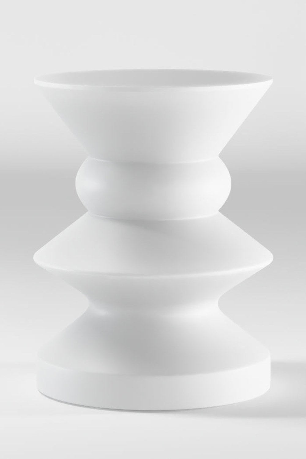 Adella Yan Sehpa, Beyaz - 39 Cm Çap - 0