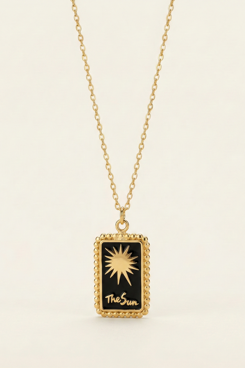 Güneş Tarot Kartı Kolye, 925 Ayar Gümüş - 20 Mm - 0