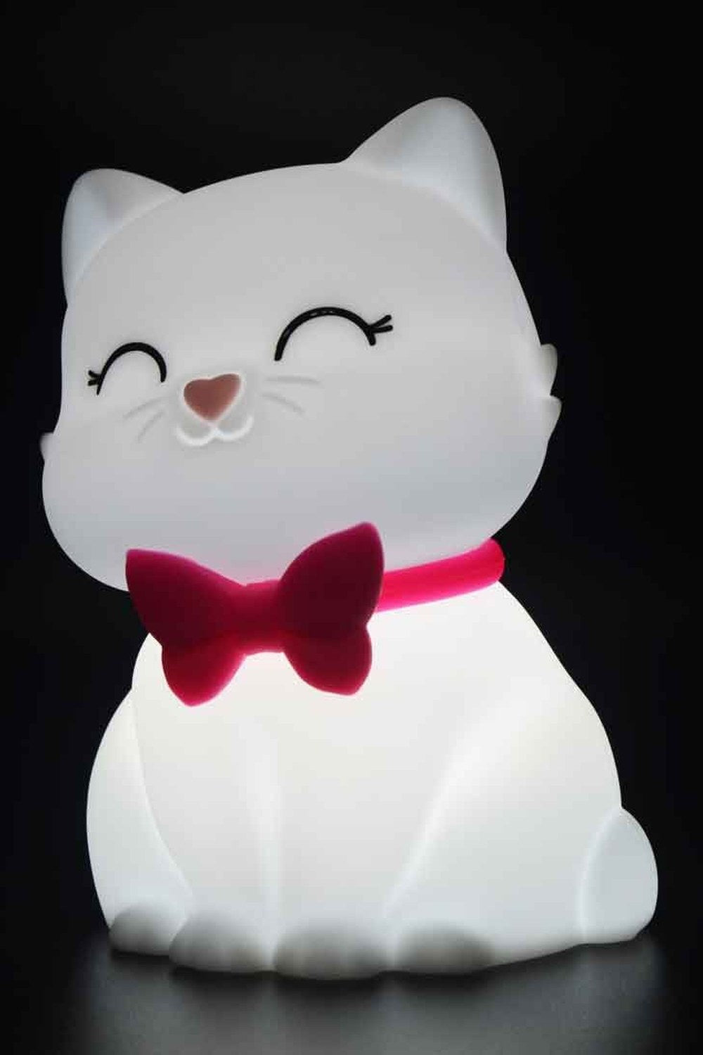 Silikon Gece Lambası Kedi Tosh Beyaz - 0