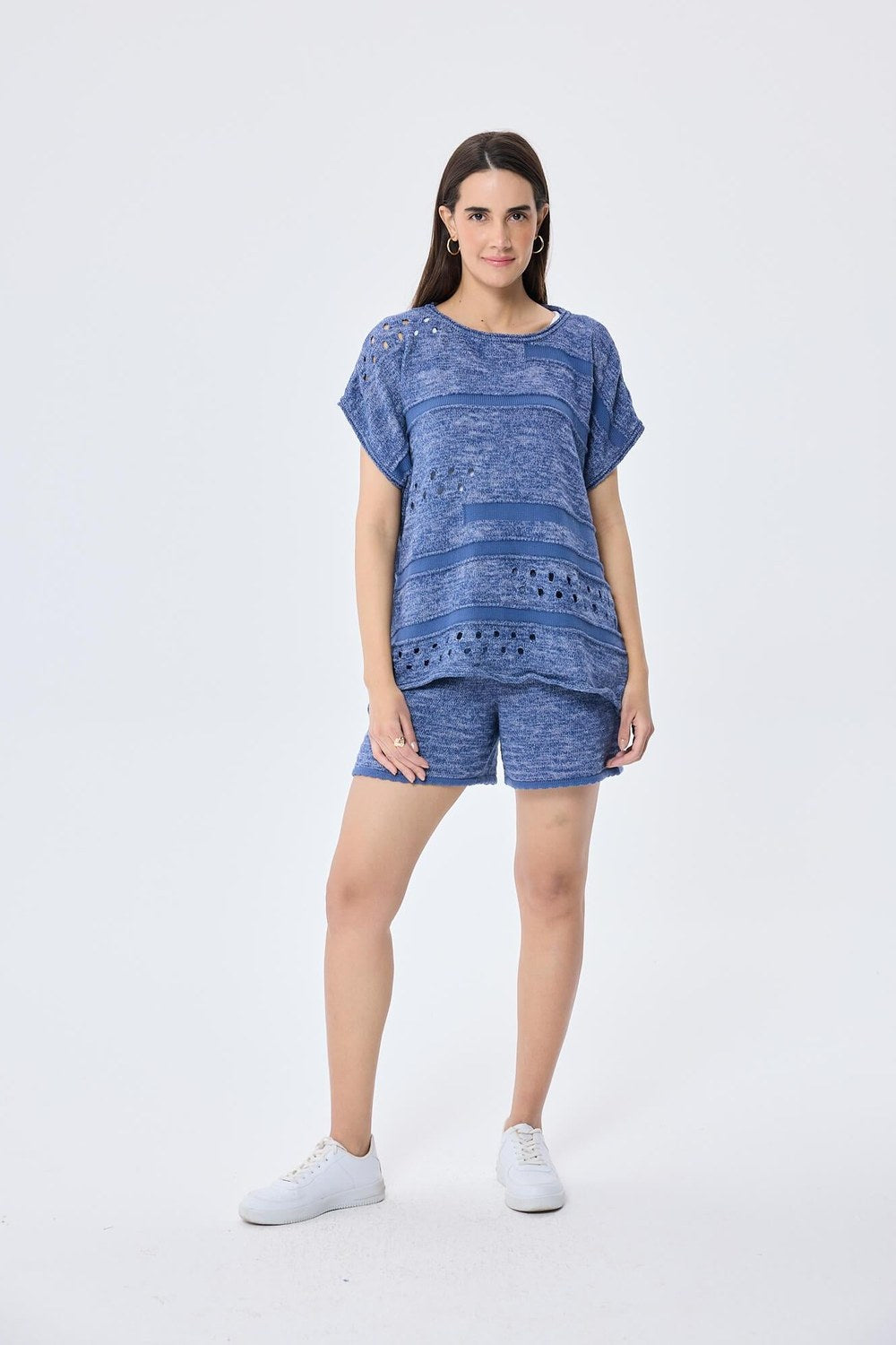 Sweetheart Yazlık Kadın Triko Şort Denim Mix - 6