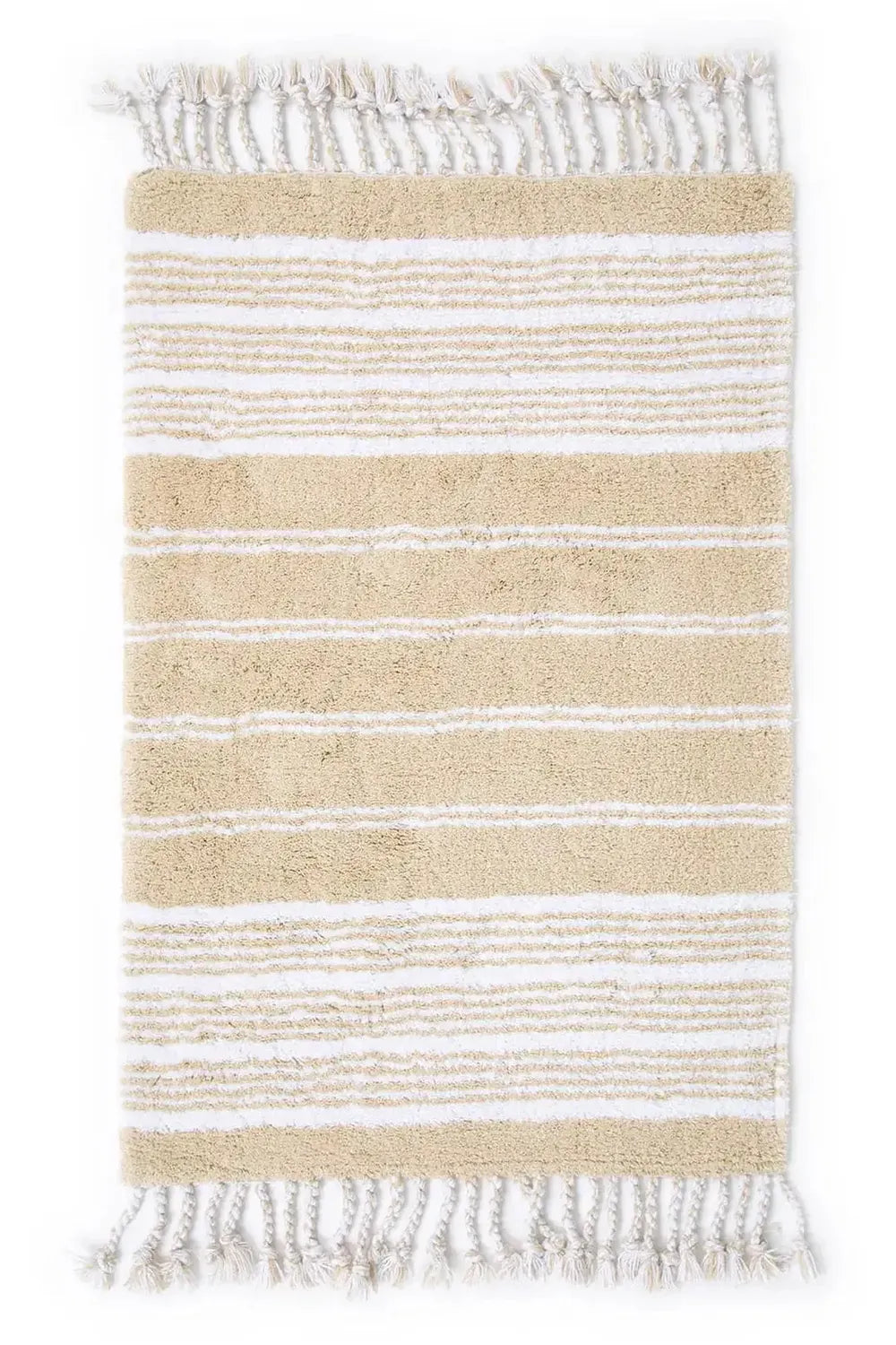 Martil Tekli Banyo Paspası %100 Pamuk 70x110 Bej - 6