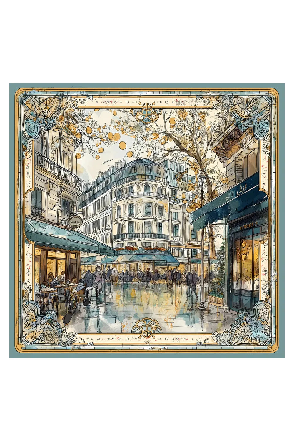 Café Saint-Germain İpek Fular - 3