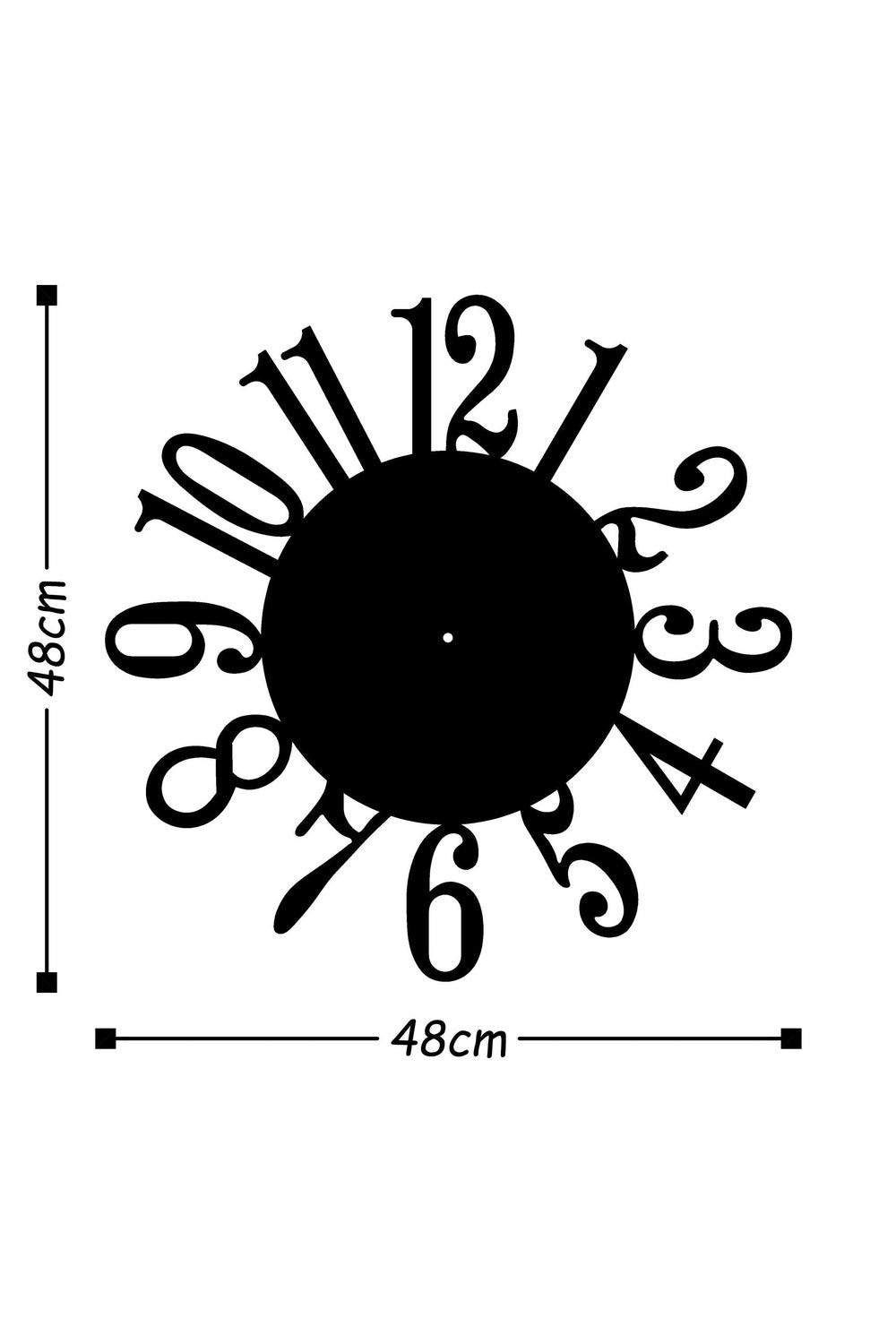 Watch-014 Dekoratif Metal Duvar Saati - 2