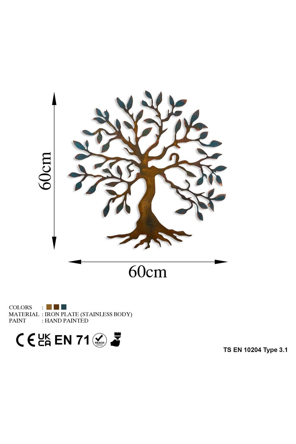 Bys-133-B Dekoratif Metal Duvar Tablosu - 6