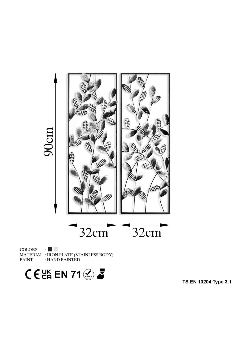 Bys-094 Dekoratif 2'li Metal Duvar Tablosu - 6