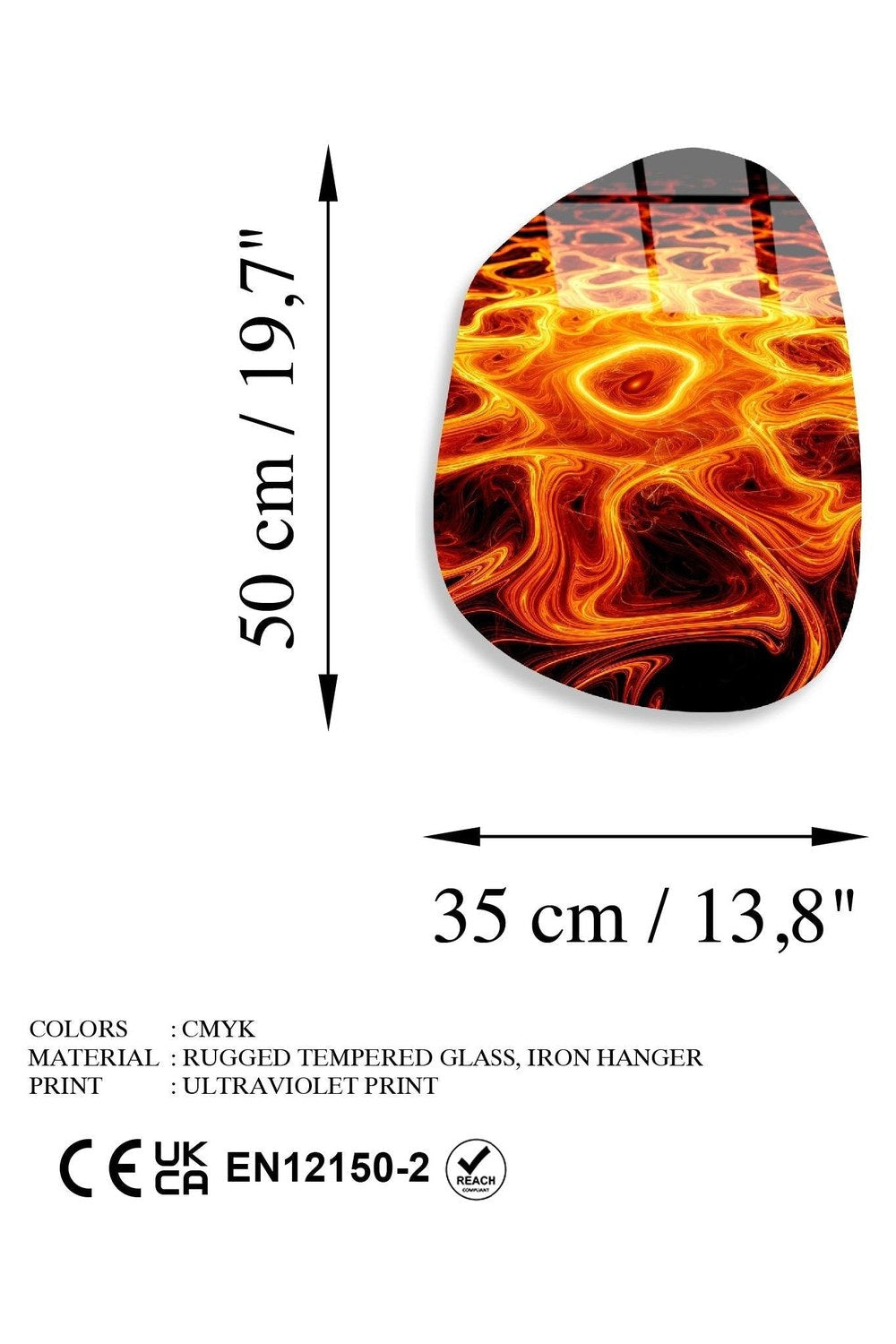 Uv-1117 Baskılı Cam Amorf Duvar Tablosu - 5