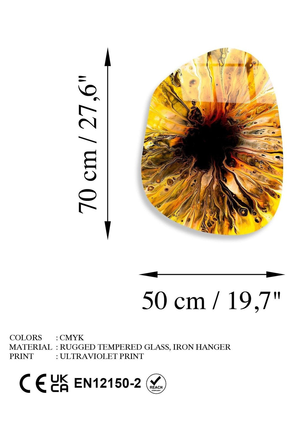 Uv-1083 Baskılı Cam Amorf Duvar Tablosu - 5