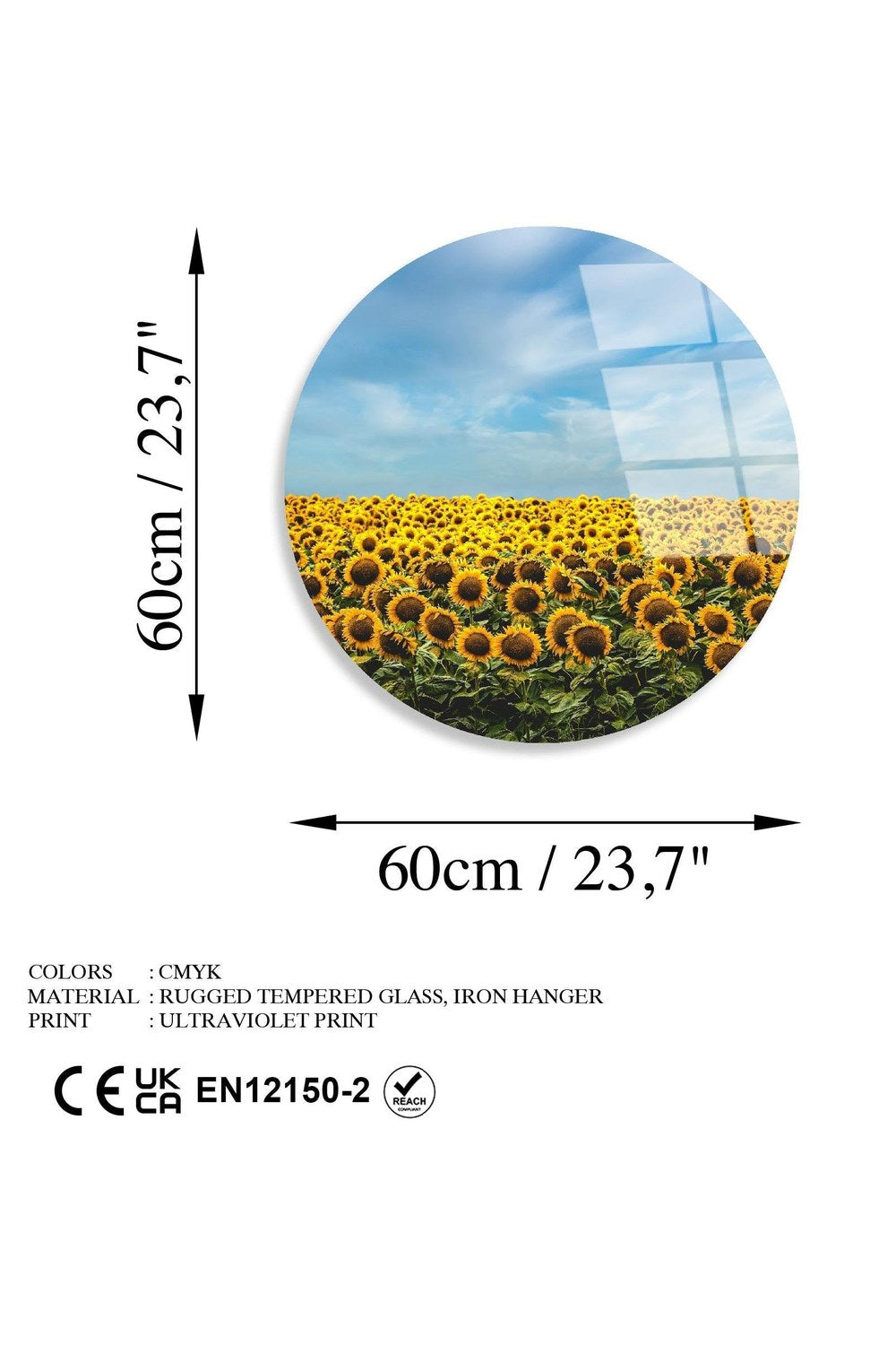 Uv-1135 Baskılı Cam Yuvarlak Duvar Tablosu - 5