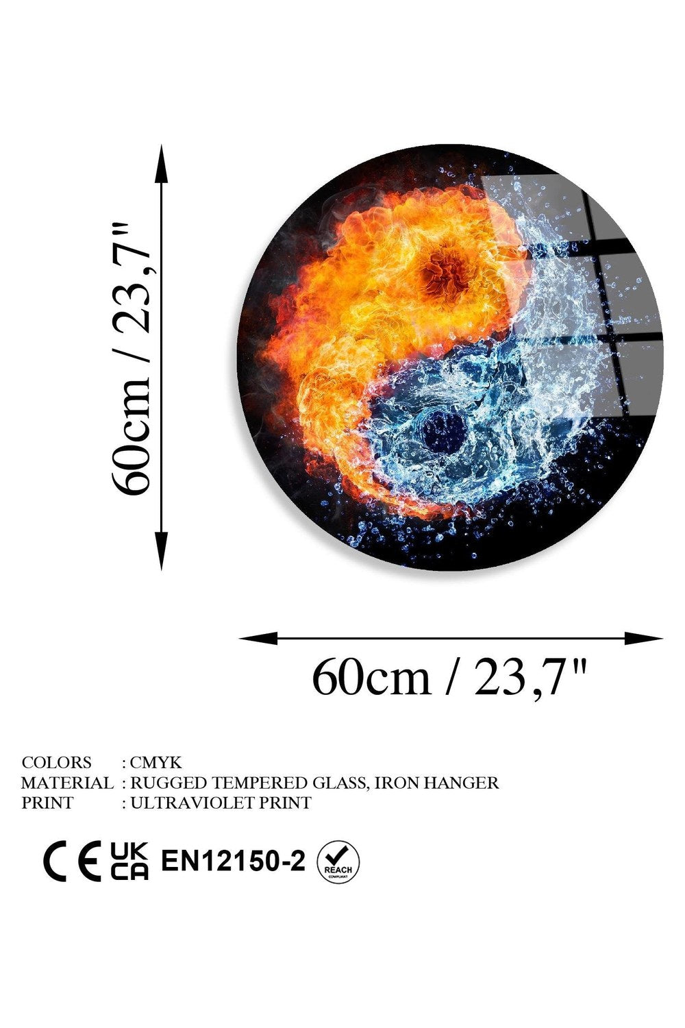 Uv-1122 Baskılı Cam Yuvarlak Duvar Tablosu - 5