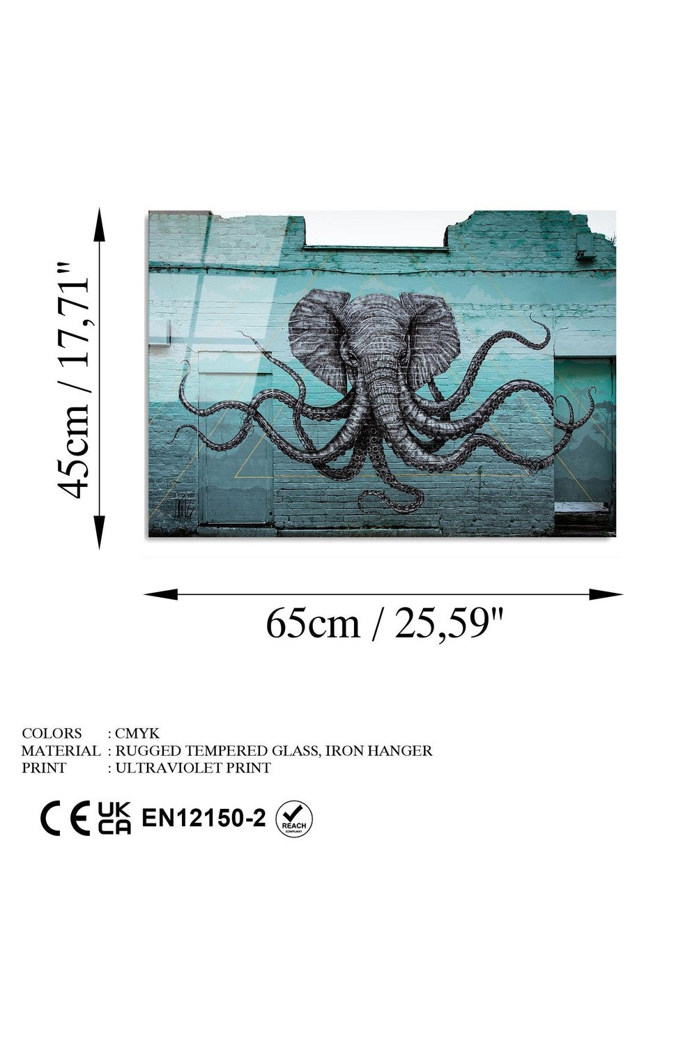 Uv-481 Baskılı Cam Dikdörtgen Duvar Tablosu - 7