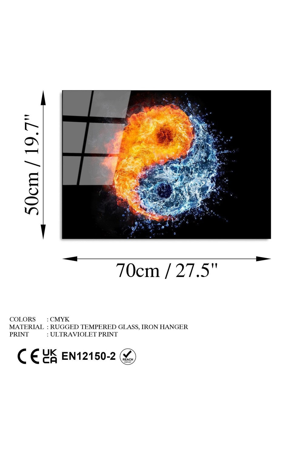 Uv-422 Baskılı Cam Dikdörtgen Duvar Tablosu - 7