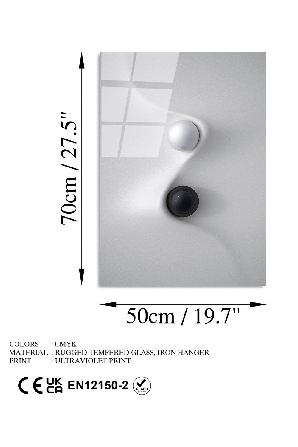 Uv-417 Baskılı Cam Dikdörtgen Duvar Tablosu - 7