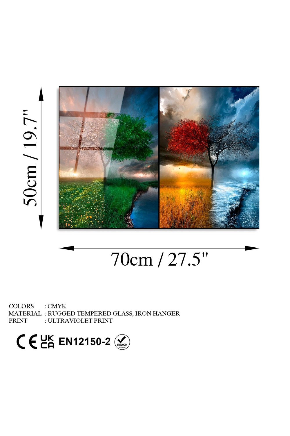 Uv-404 Baskılı Cam Dikdörtgen Duvar Tablosu - 7