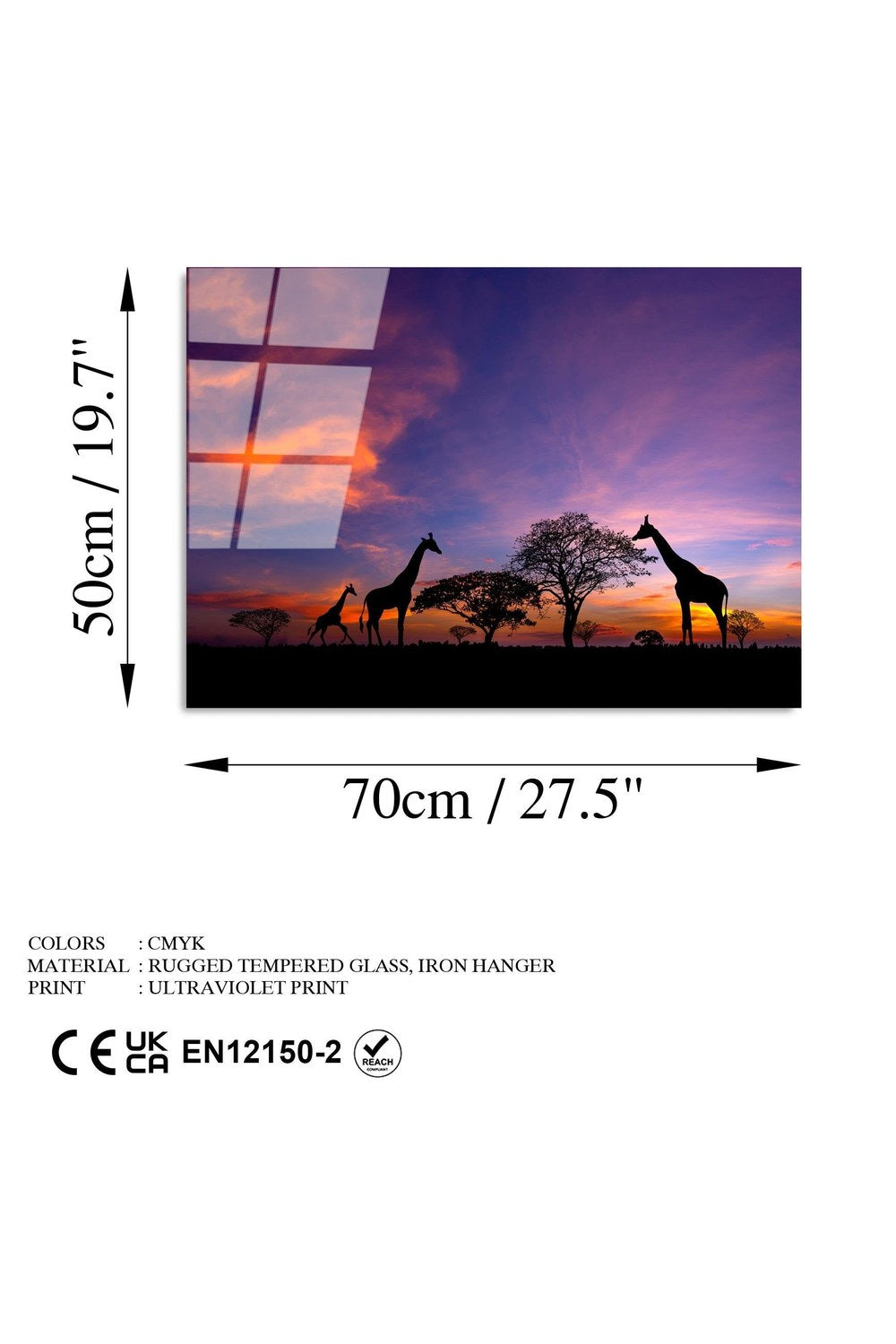 Uv-327 Baskılı Cam Dikdörtgen Duvar Tablosu - 7