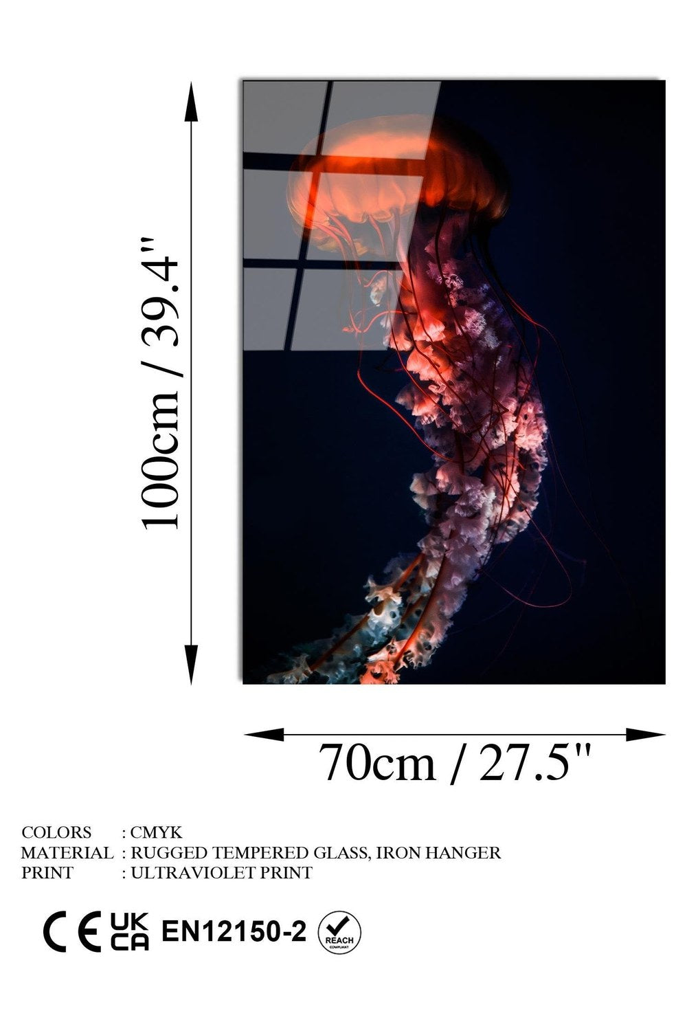 Uv-165 Baskılı Cam Dikdörtgen Duvar Tablosu - 7