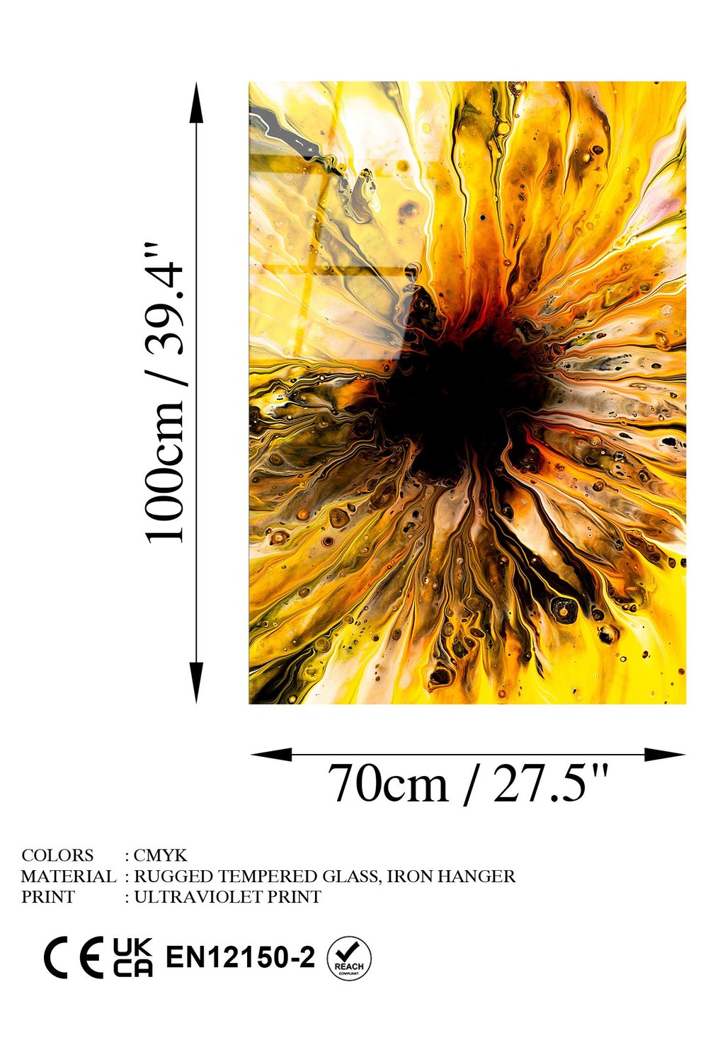 Uv-134 Baskılı Cam Dikdörtgen Duvar Tablosu - 7