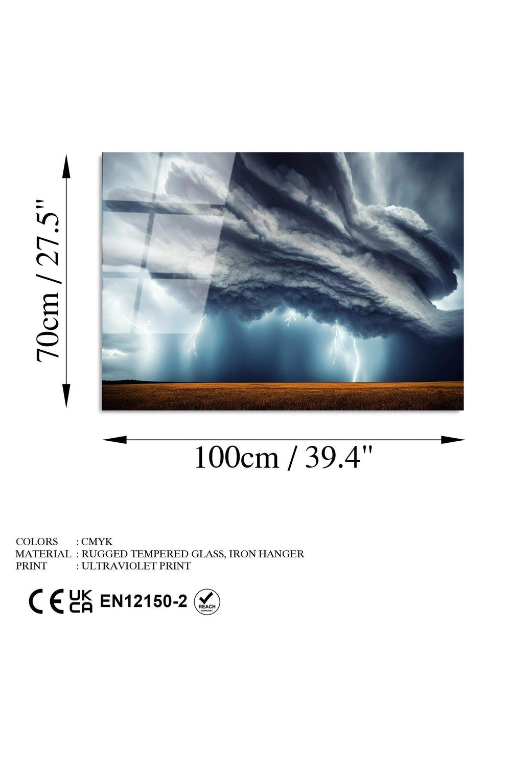 Uv-110 Baskılı Cam Dikdörtgen Duvar Tablosu - 7