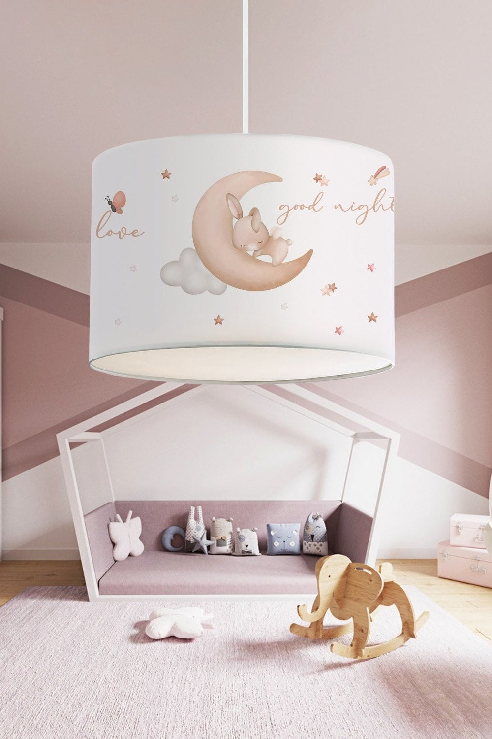 Çocuk Odası Aydınlatması Uyuyan Tavşancık Sarkıt Lamba 28'lik - 0