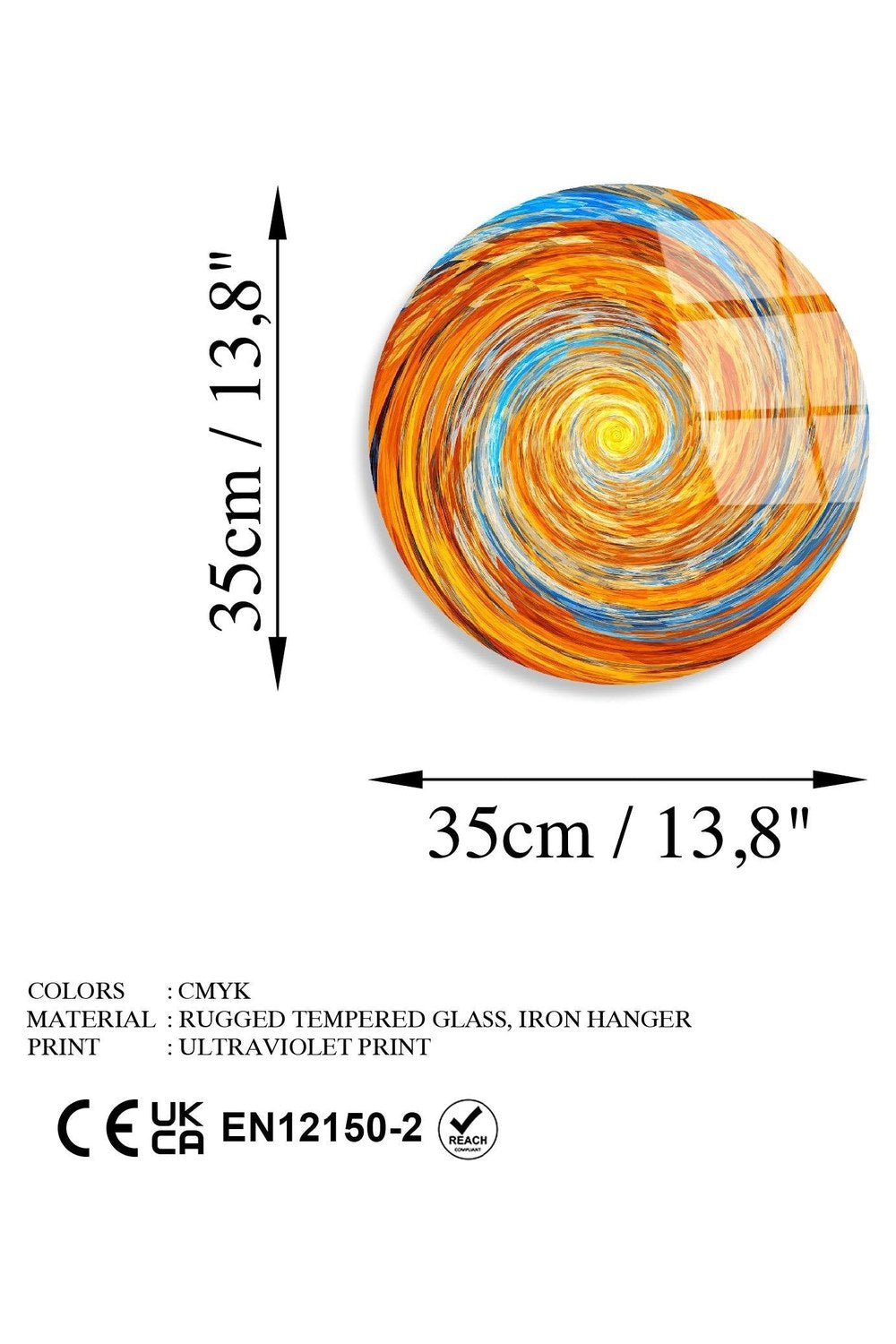 Uv-1143 Baskılı Cam Yuvarlak Duvar Tablosu - 5