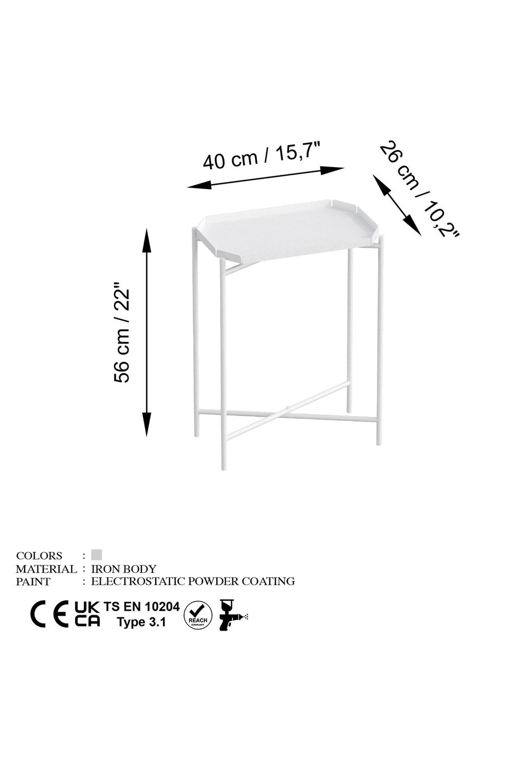 Shb-009-B Dekoratif Metal Sehpa - 5