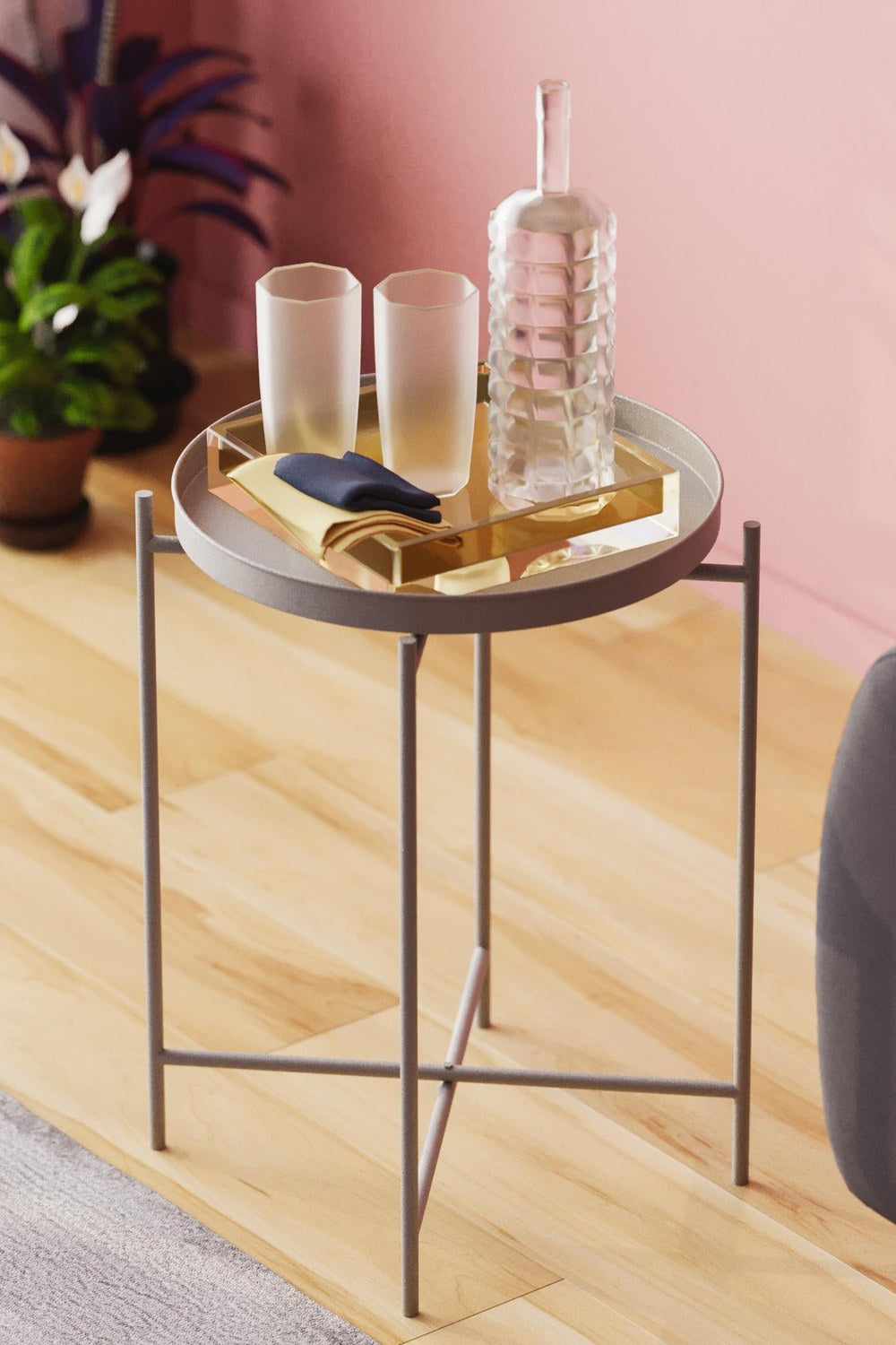 Shb-007-C Dekoratif Metal Sehpa - 0