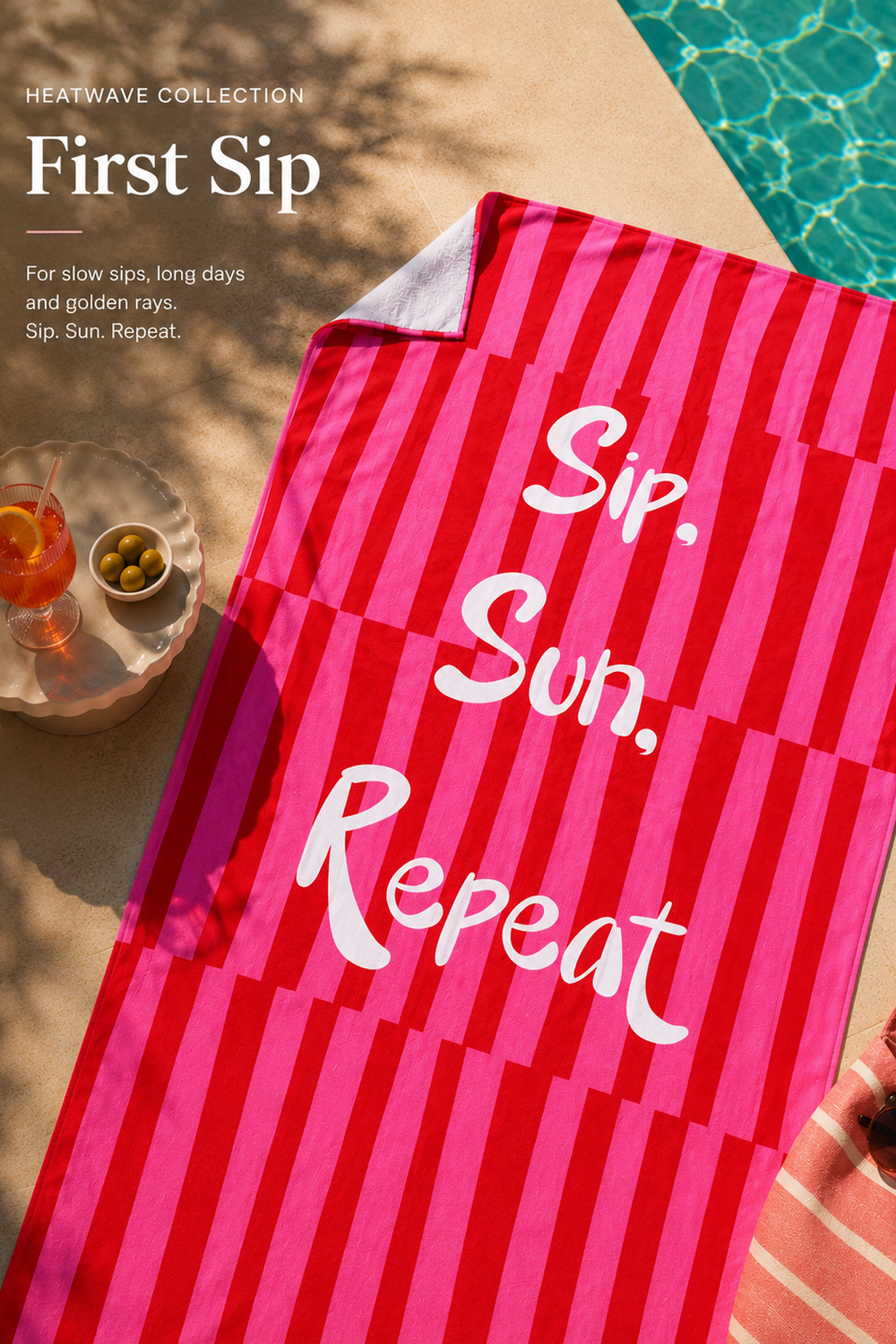 Heatwave Plaj Havlusu First Sip Pembe - 1