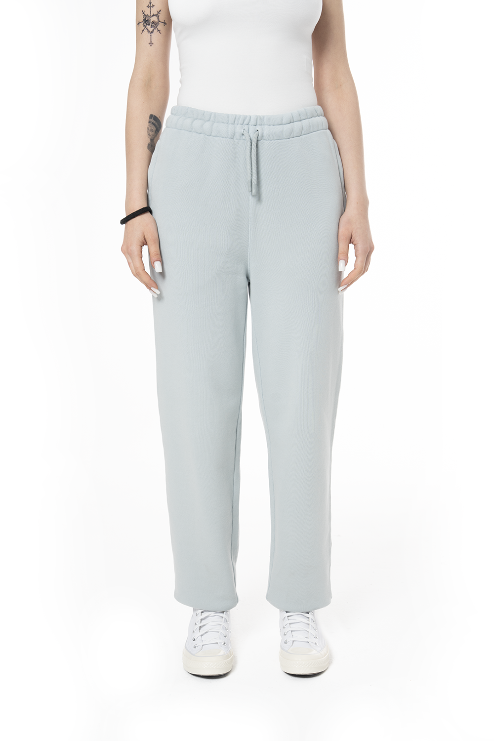 Kadın Relaxed Fit Fm Icon Nakışlı Jogger - Mavi - 2