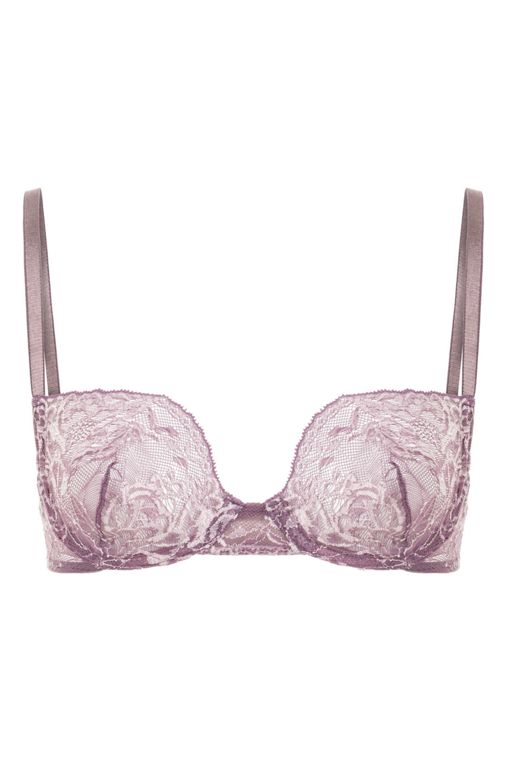 Lilly Luxury Pembe Fransız Dantel Balenli Sutyen - 0