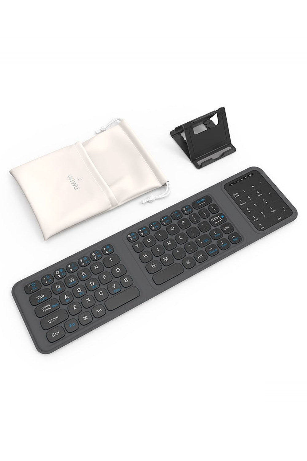 Katlanabilir Bluetooth Klavye, Telefon Standlı - 4