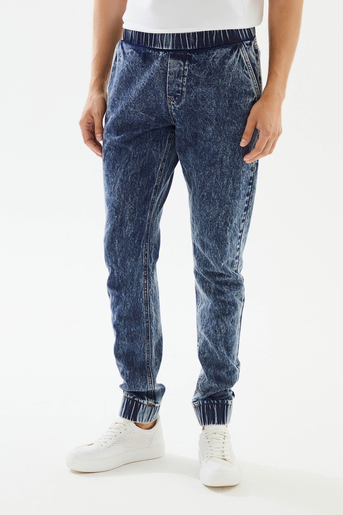 2be4A-Erkek Jogger Denim Pantolon-4-milagron.live