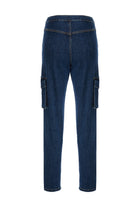 2be4A-Kadın Kargo Cepli Denim Pantolon-Kot Pantolon-3-milagron.live