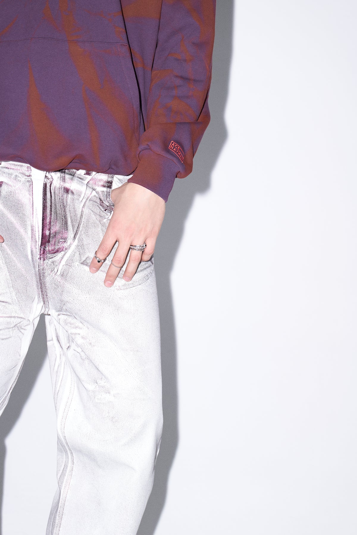 Ace Nayman-Adam Metallic Denim Pants-Kot Pantolon-4-milagron.live