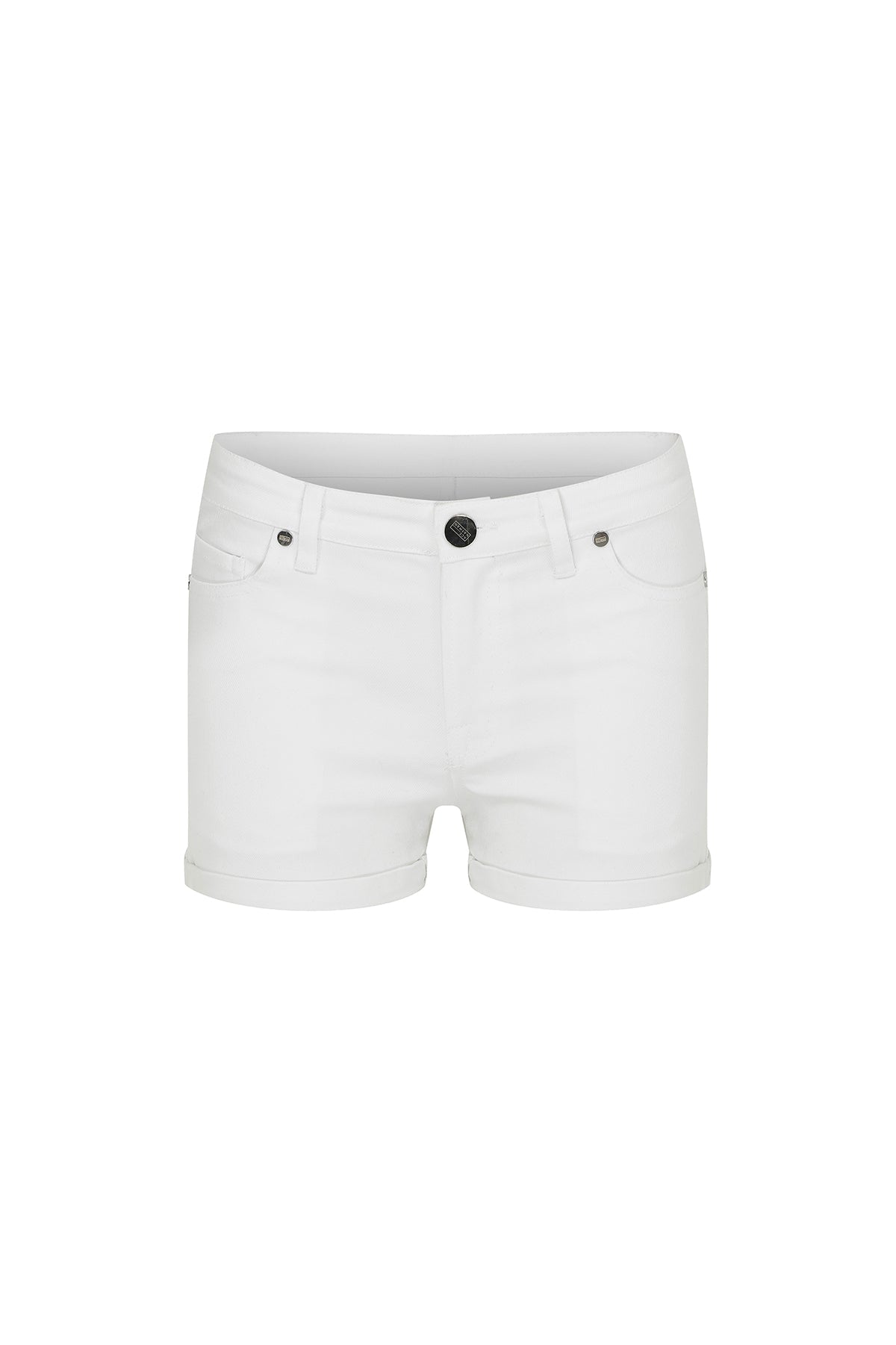 Ace Nayman-Amaya White Denim Shorts-Şort-1-milagron.live