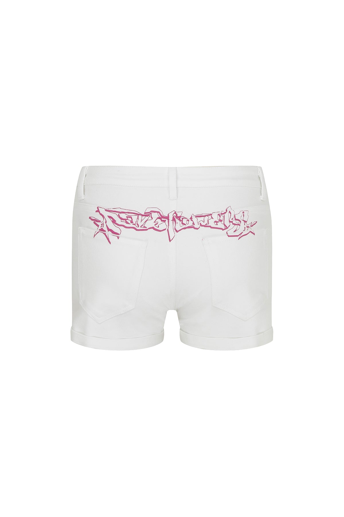 Ace Nayman-Amaya White Denim Shorts-Şort-2-milagron.live