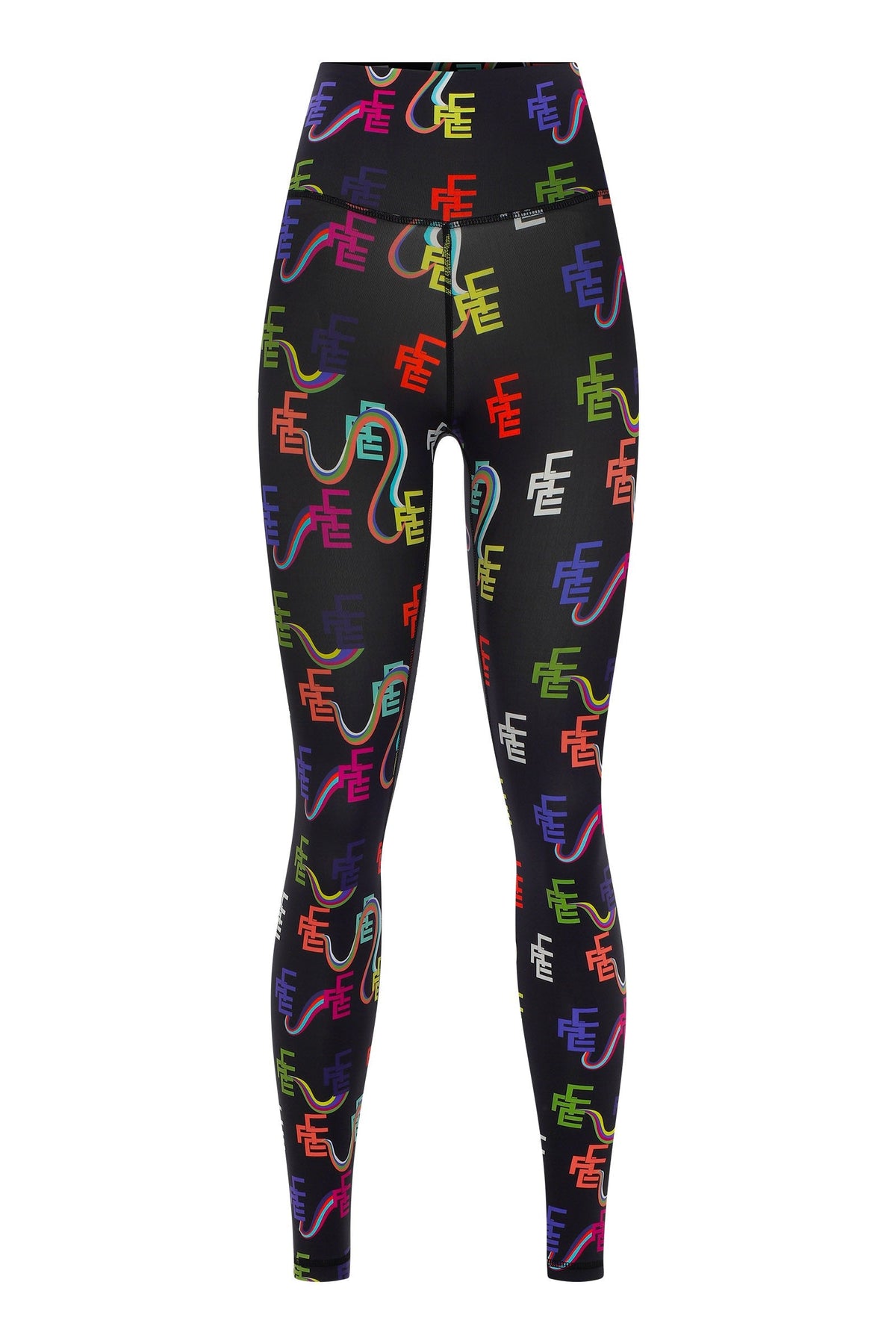 Ace Nayman-Kiara Monogram Printed Leggings-Tayt-2-milagron.live